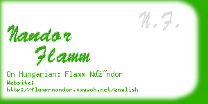 nandor flamm business card